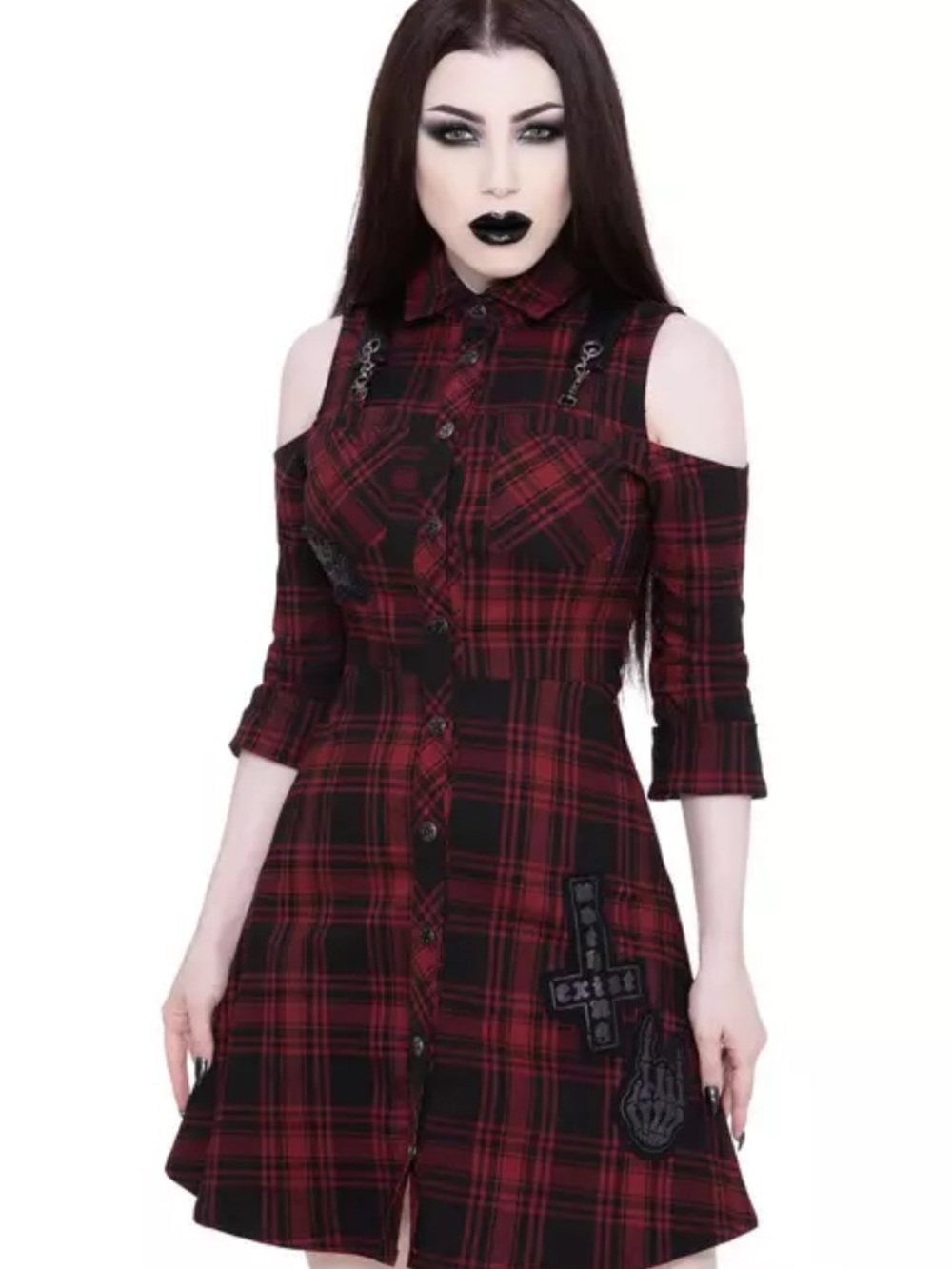 NWT Killstar paranormal tartan dress Size Large